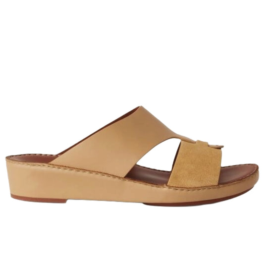 Loro Piana sandals crafted from suede and leather