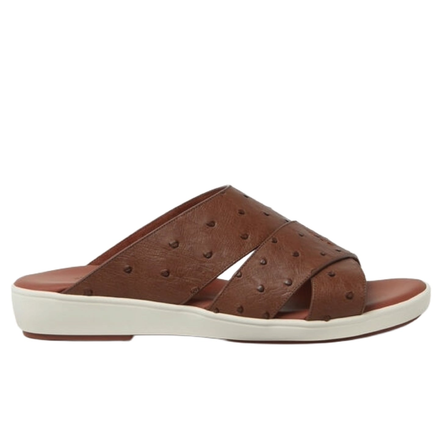 Loro Piana Palm Walk Sandals crafted from  ostrich leather.