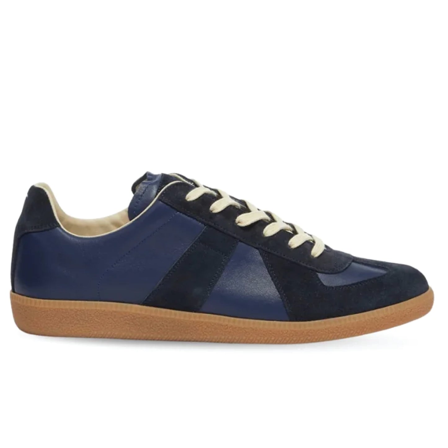Maison Margiela Navy GAT Sneakers – Leather & Suede