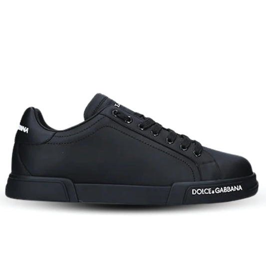 Dolce & Gabbana Calfskin Nappa Portofino Sneakers – Black (Men’s)