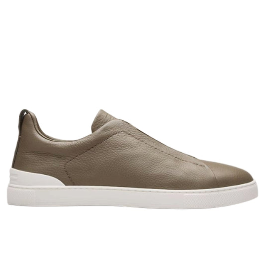 Zegna Triple Stitch sneakers Clean leather Khaki