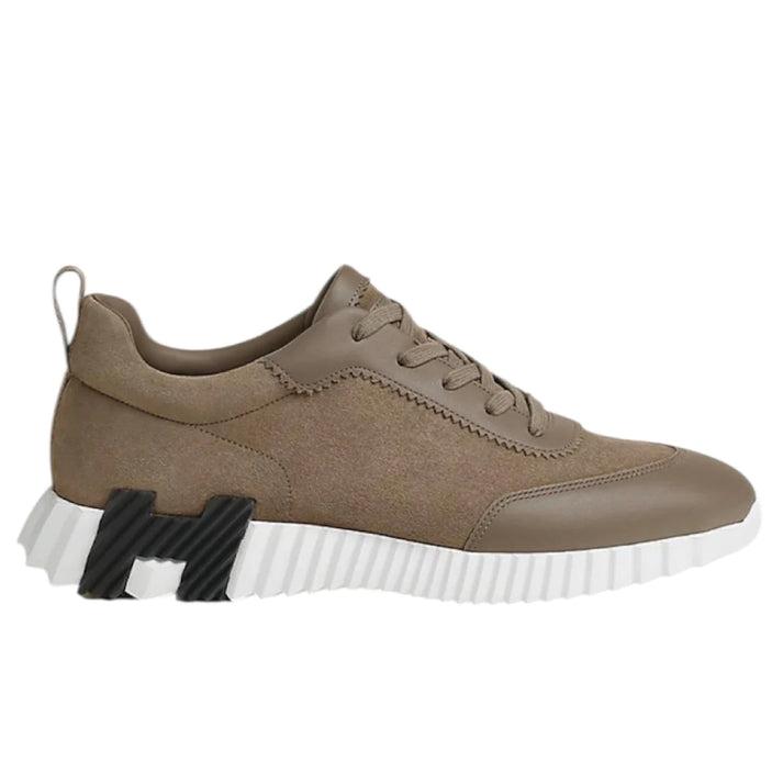 Hermes Bouncing Sneaker Calf & Suede ETOUPE – Meravo steps