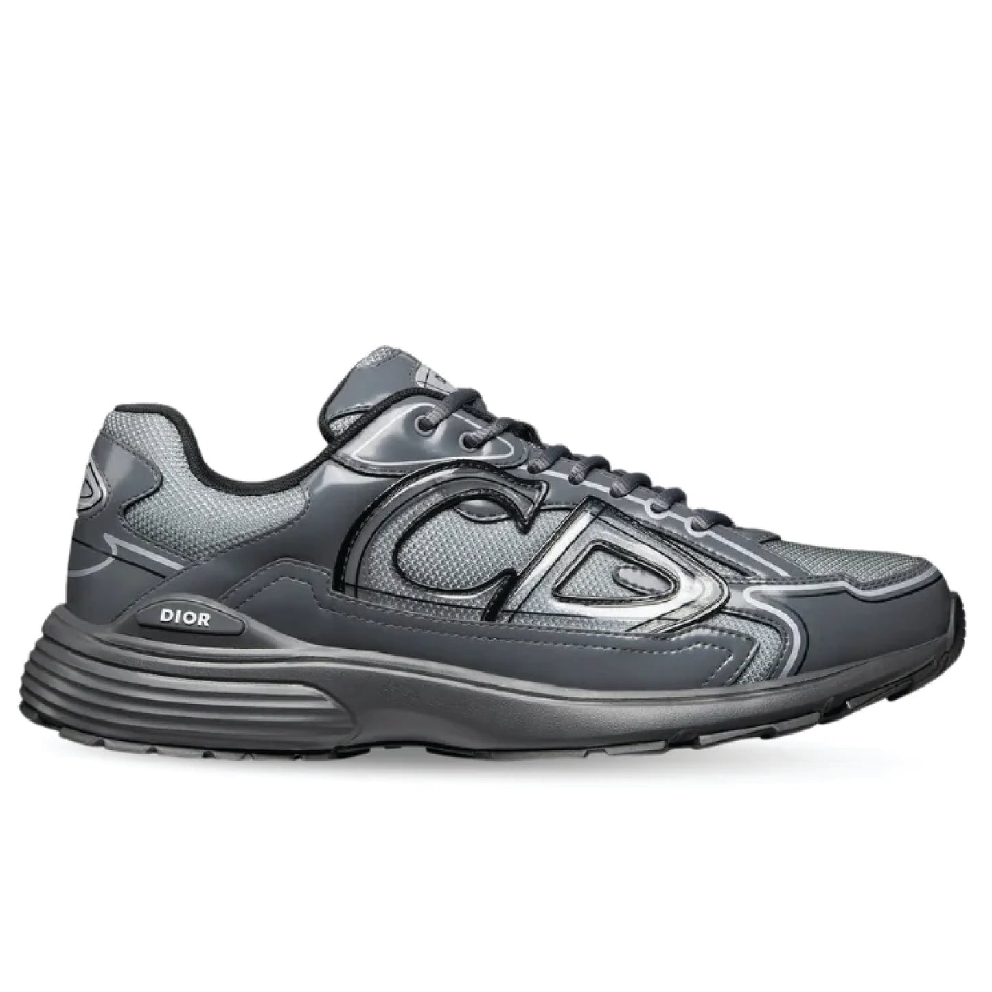 Dior B30 Countdown Sneaker – Light Gray Technical Mesh & Gray Brilliant-Finish Fabric