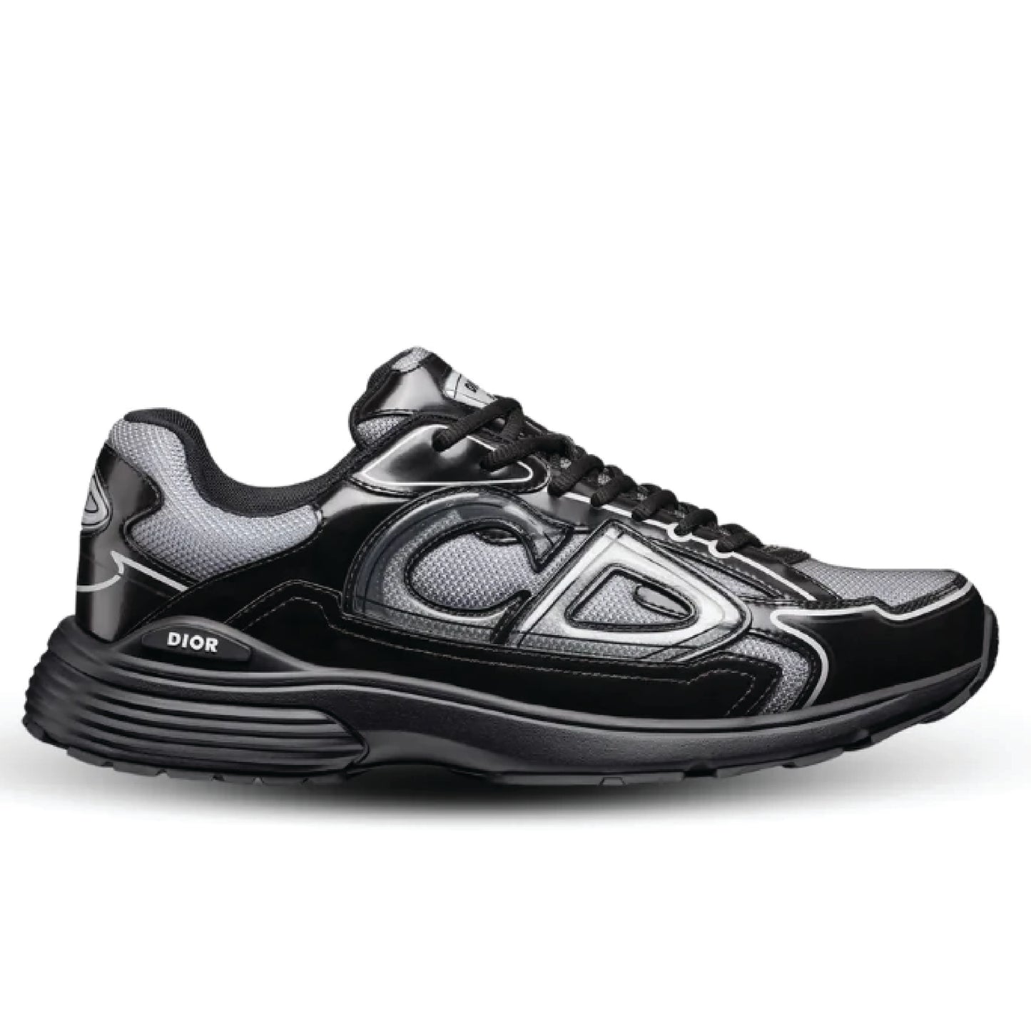 Dior B30 Trainers – Gloss Black & Grey (Men’s)