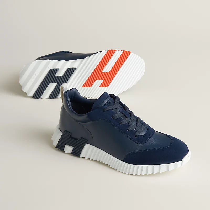 Hermès Bouncing Sneaker – Navy Mesh & Suede Goatskin (Men’s,)