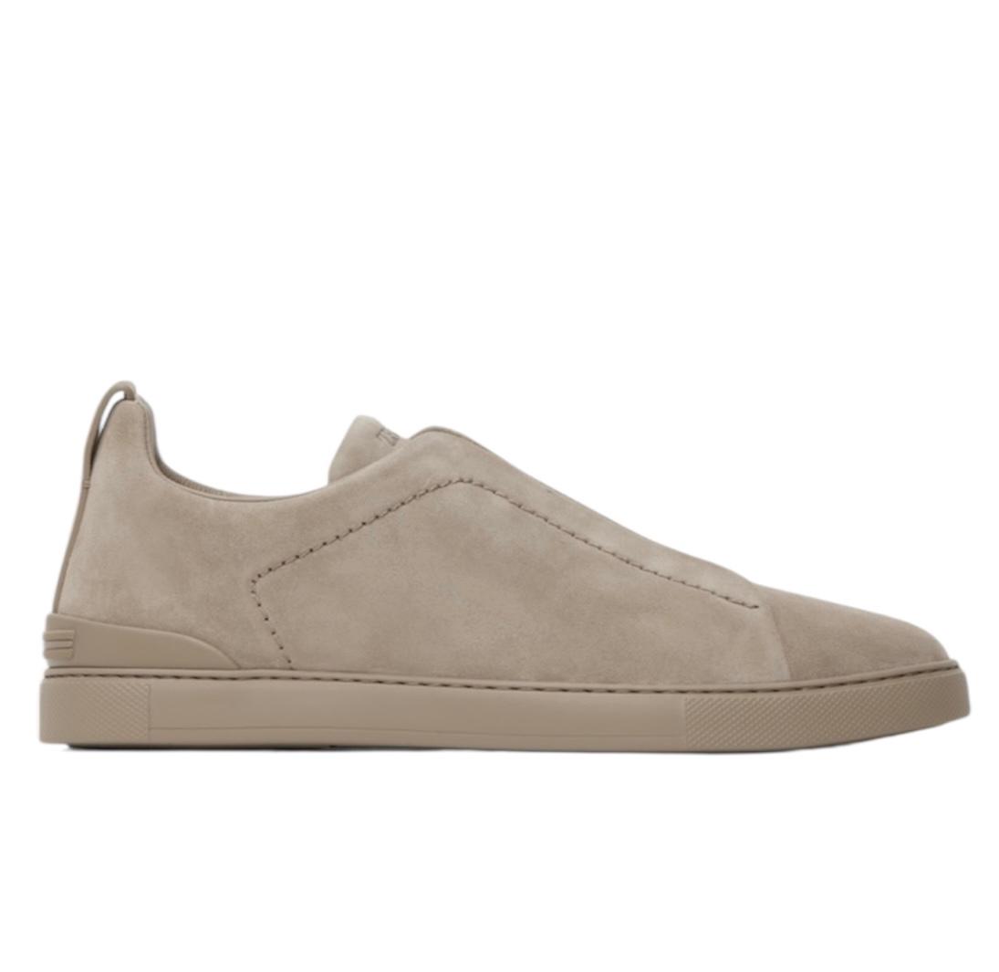 Premium Luxury Zegna Triple Stitch suede Beige