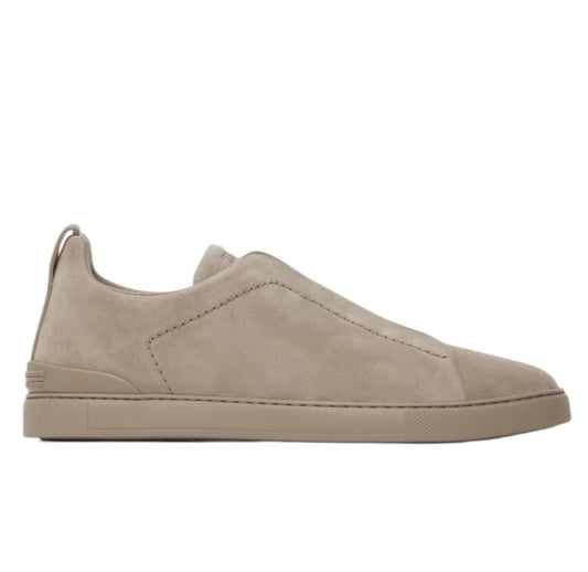Premium Luxury Zegna Triple Stitch suede Beige