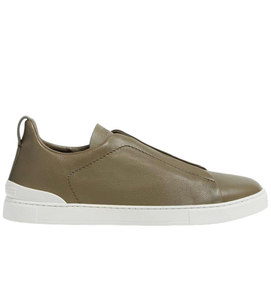 Zegna Triple Stitch Sneaker Olive green