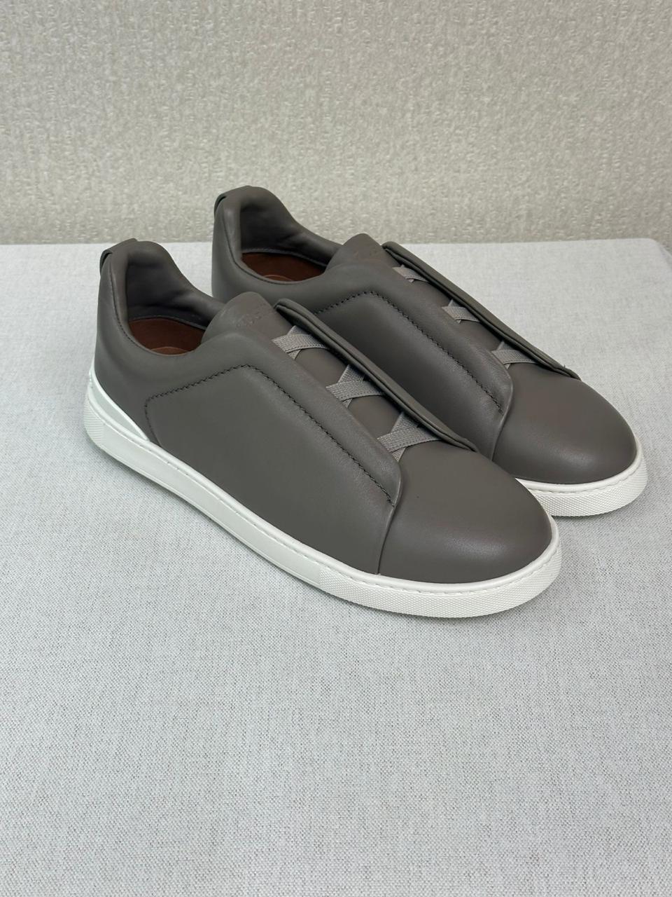 Zegna Triple Stitch Dark Grey