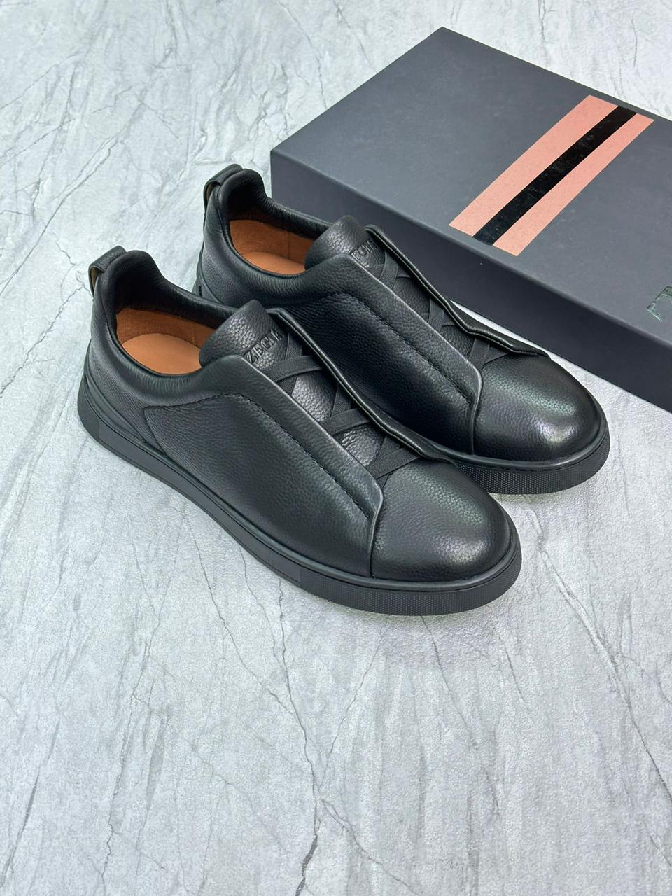 Black Zegna Tripple Stitch