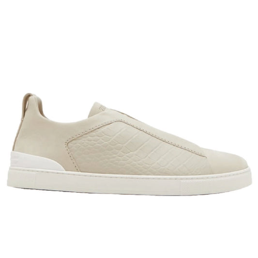 Premium luxury Zegna triple stitch alligator leather.
