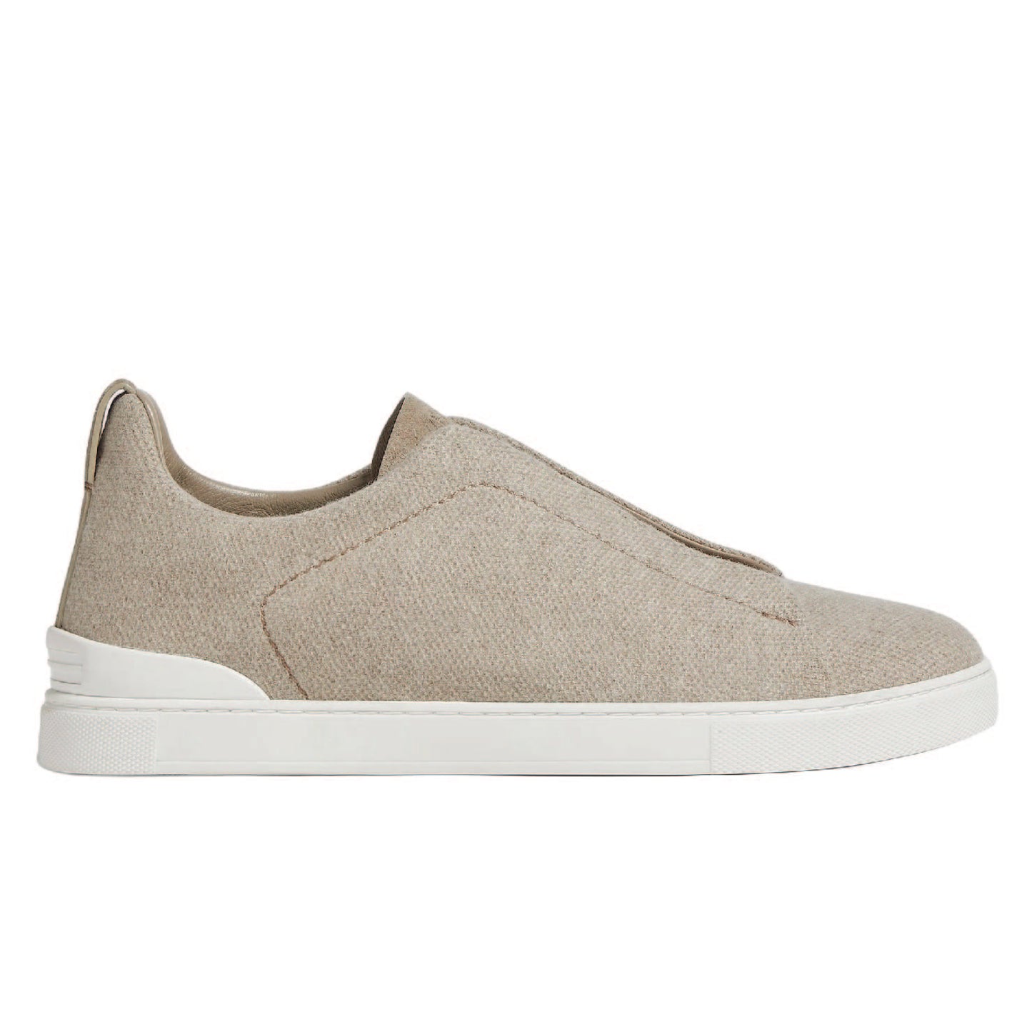Premium luxury Zegna triple stitch Canvas Light Taupe
